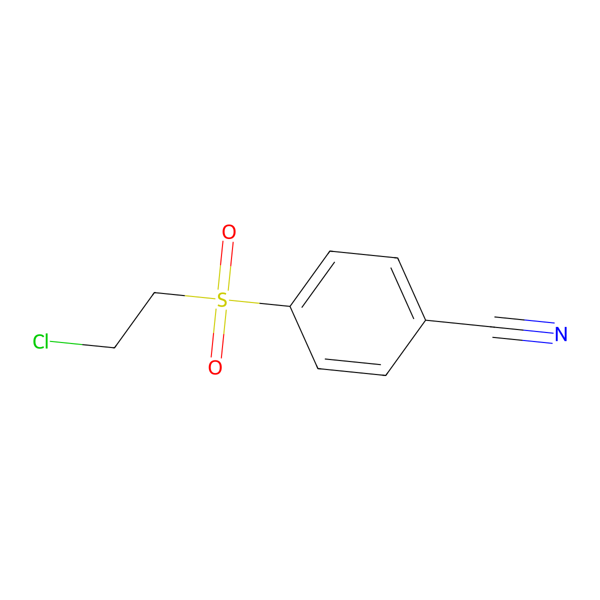 4-(2-Chloroethanesulfonyl)benzonitrile molecular structure, CAS 1154100-37-4