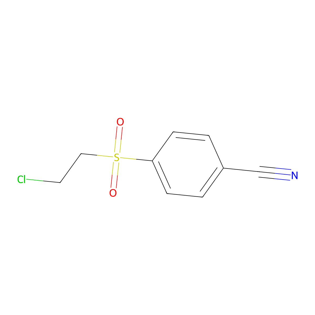 4-(2-Chloroethanesulfonyl)benzonitrile molecular structure, CAS 1154100-37-4