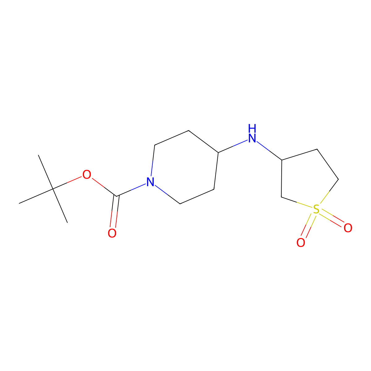 Tert-butyl 4-[(1,1-dioxo-1lambda6-thiolan-3-yl)amino]piperidine-1-carboxylate molecular structure, CAS 1154102-47-2