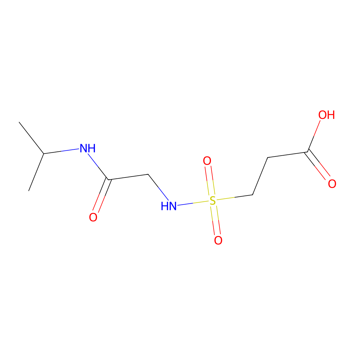 3-({[(Propan-2-yl)carbamoyl]methyl}sulfamoyl)propanoic acid molecular structure, CAS 1154104-94-5