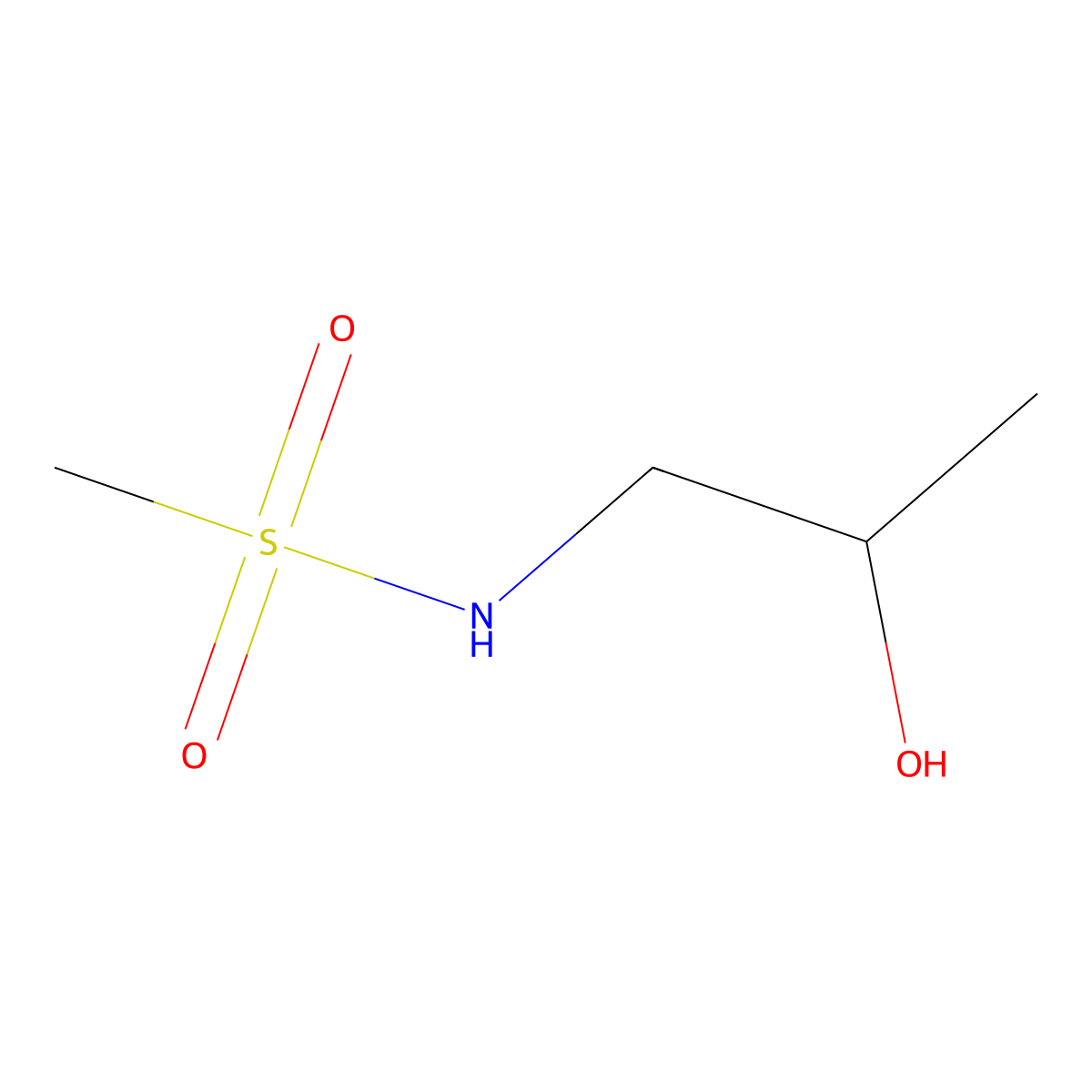 N-(2-hydroxypropyl)methanesulfonamide molecular structure, CAS 1154107-96-6