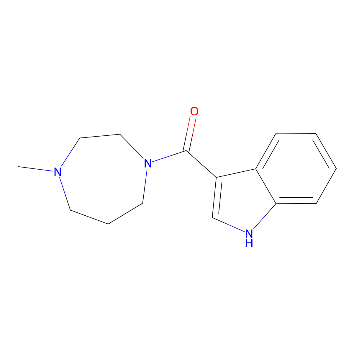 (1H-indol-3-yl)(4-methyl-1,4-diazepan-1-yl)methanone molecular structure, CAS 1154109-65-5