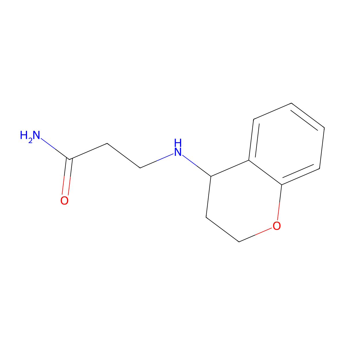 3-[(3,4-Dihydro-2H-1-benzopyran-4-yl)amino]propanamide molecular structure, CAS 1154111-93-9