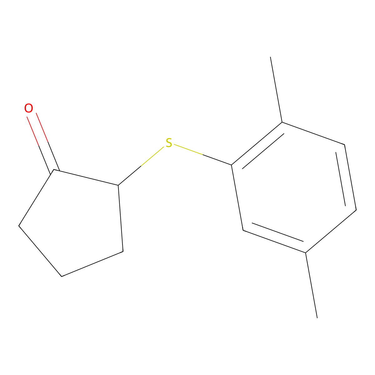 2-[(2,5-Dimethylphenyl)sulfanyl]cyclopentan-1-one molecular structure, CAS 1154112-15-8