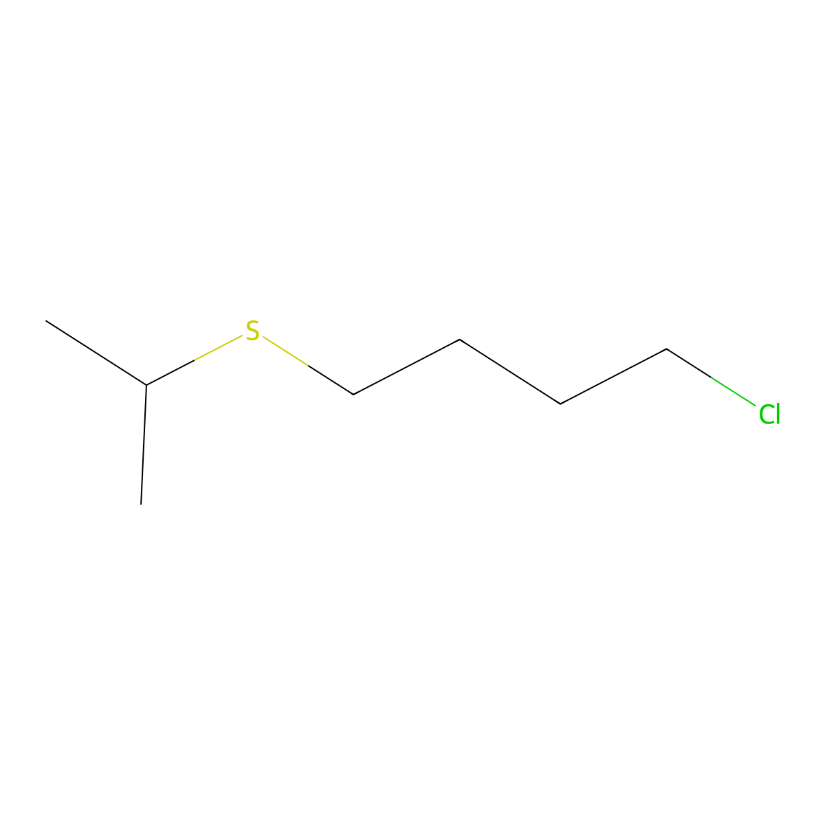 1-Chloro-4-(propan-2-ylsulfanyl)butane molecular structure, CAS 115412-59-4