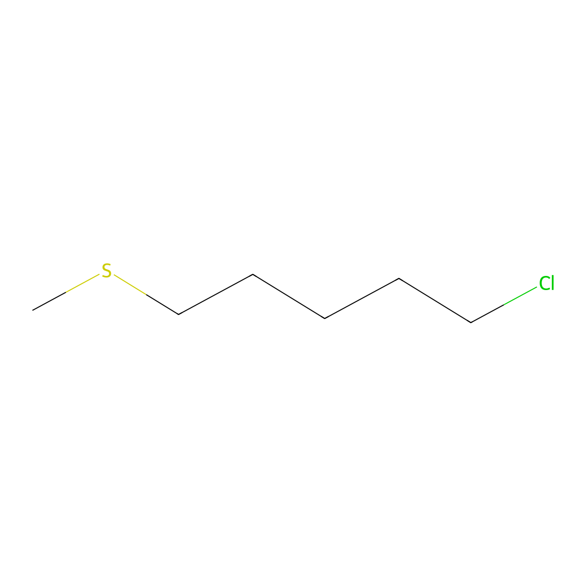 1-Chloro-5-(methylsulfanyl)pentane molecular structure, CAS 115412-60-7
