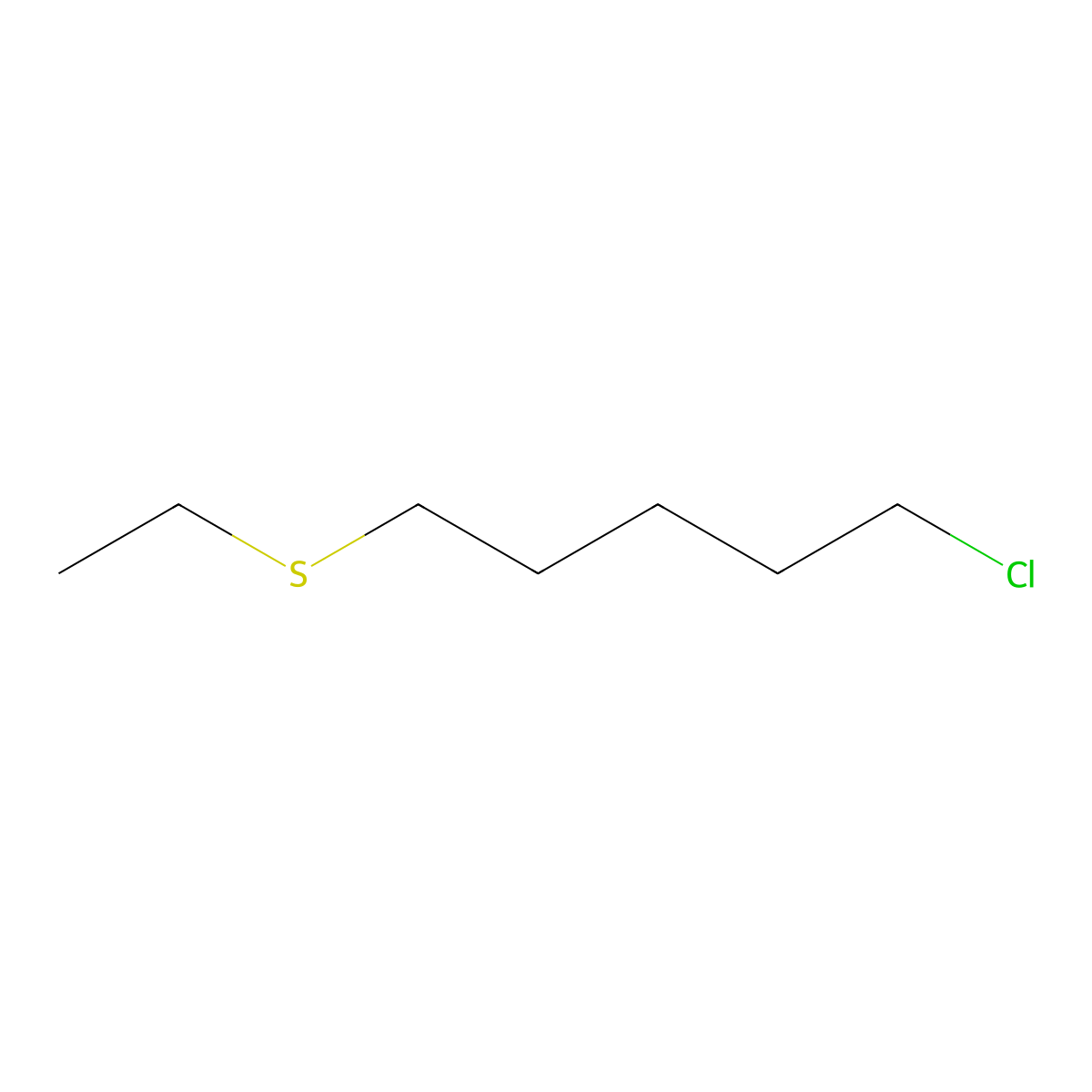 1-Chloro-5-(ethylsulfanyl)pentane molecular structure, CAS 115412-61-8