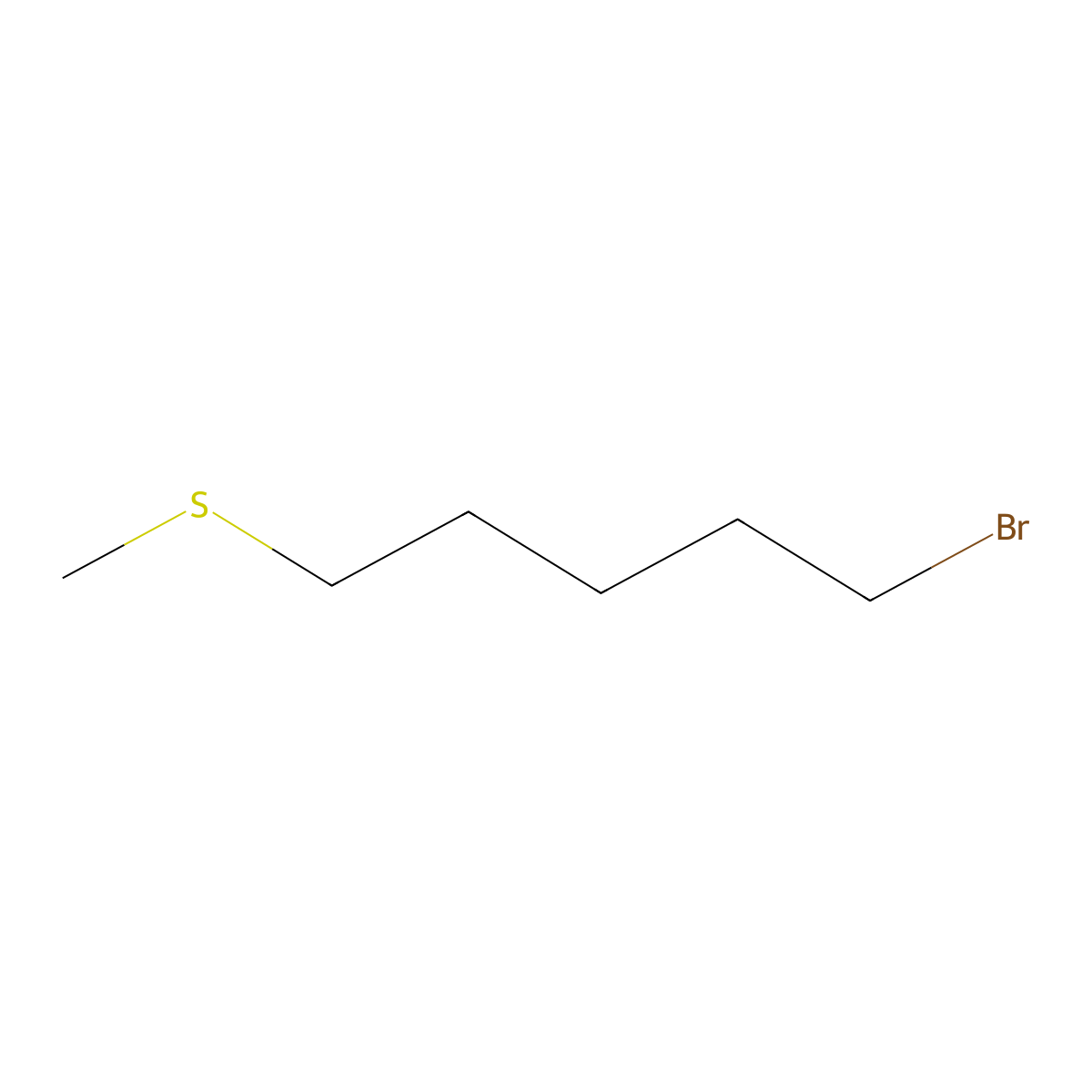 1-Bromo-5-(methylsulfanyl)pentane molecular structure, CAS 115412-78-7