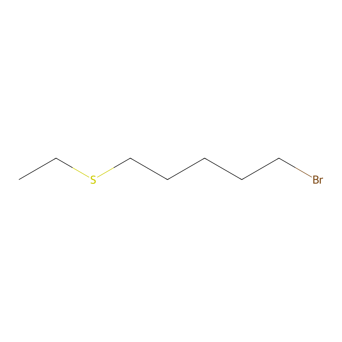 1-Bromo-5-(ethylsulfanyl)pentane molecular structure, CAS 115412-79-8