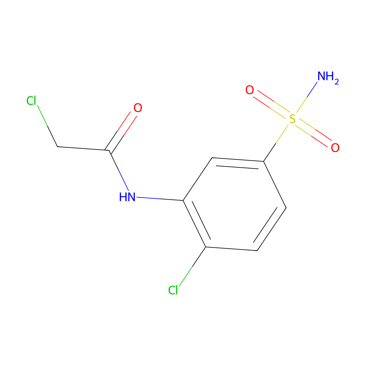 2-chloro-N-(2-chloro-5-sulfamoylphenyl)acetamide molecular structure, CAS 1154121-22-8