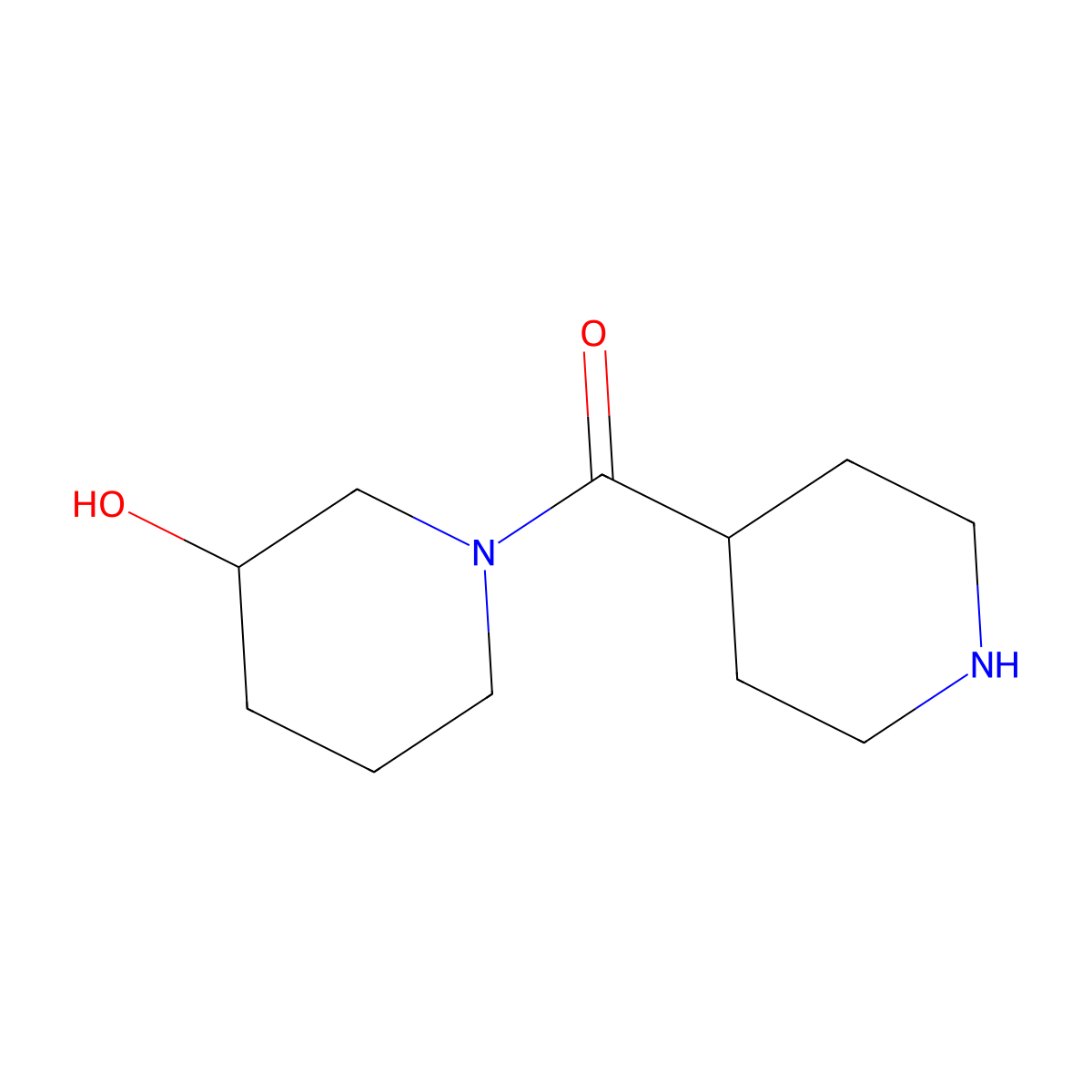 1-(Piperidine-4-carbonyl)piperidin-3-ol molecular structure, CAS 1154141-12-4