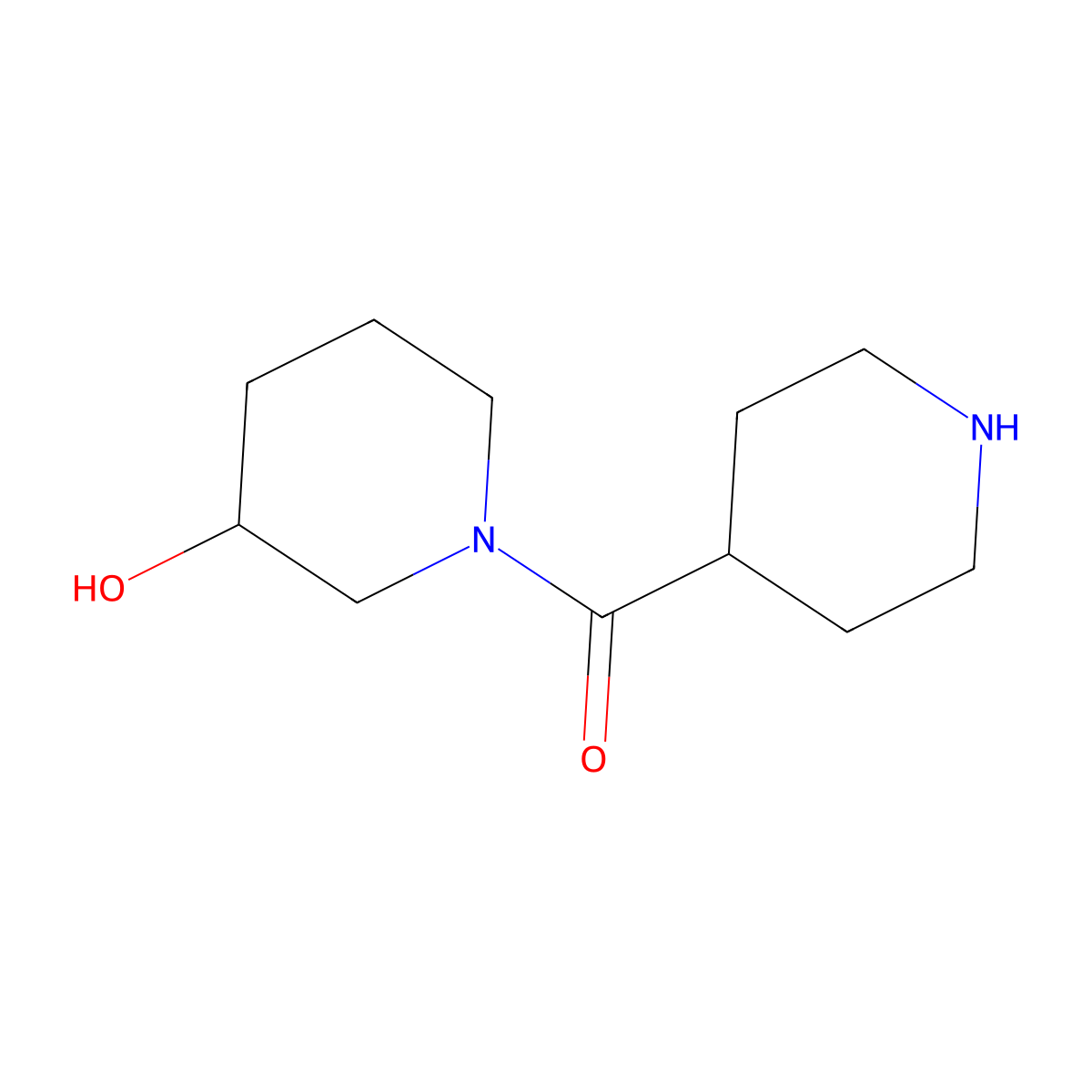 1-(Piperidine-4-carbonyl)piperidin-3-ol molecular structure, CAS 1154141-12-4