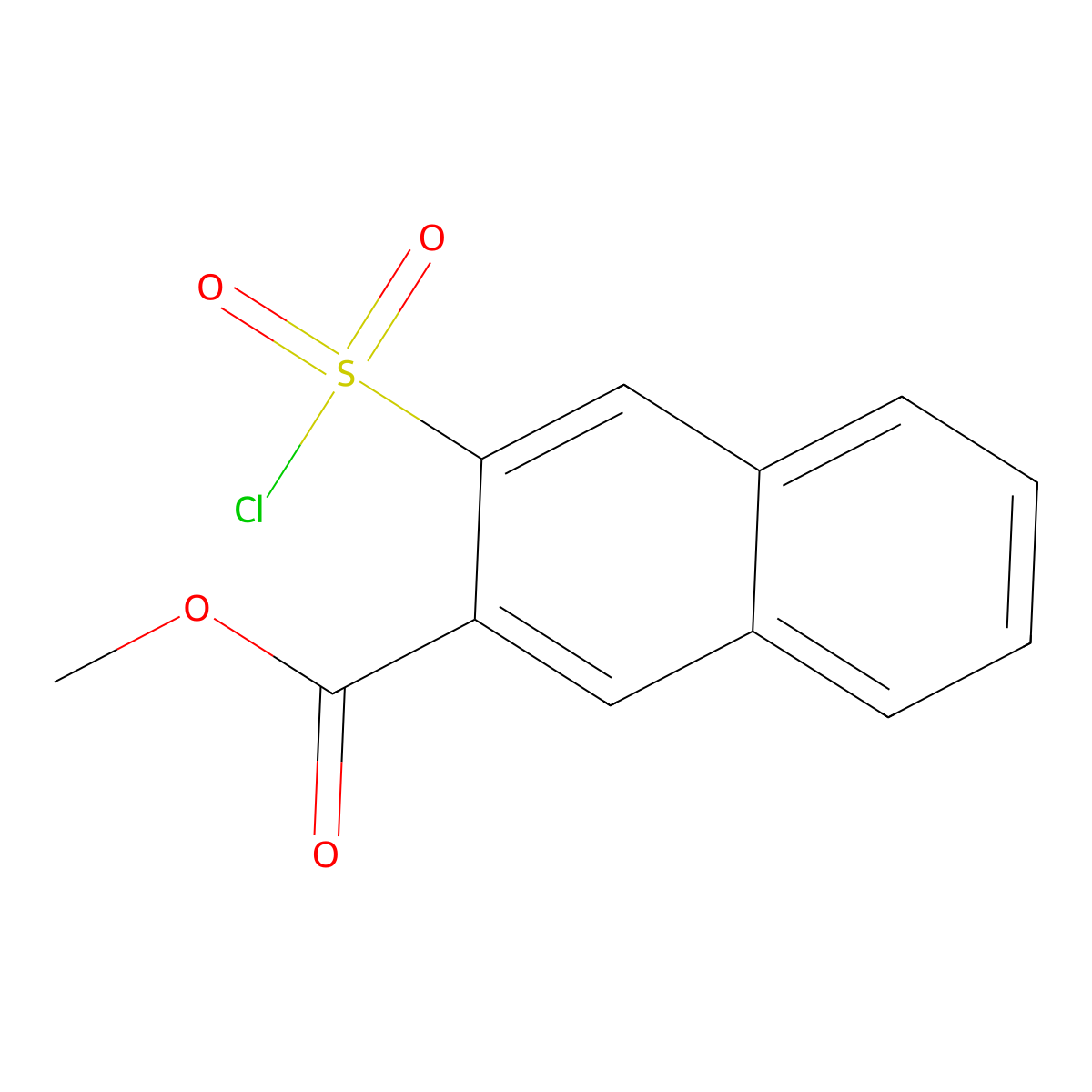 Methyl 3-(chlorosulfonyl)naphthalene-2-carboxylate molecular structure, CAS 1154141-63-5