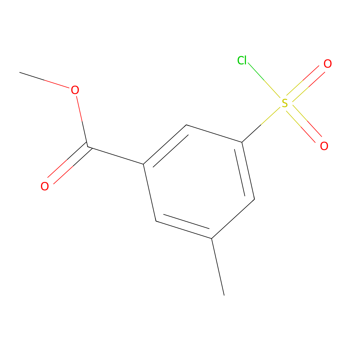 Methyl 3-(chlorosulfonyl)-5-methylbenzoate molecular structure, CAS 1154149-31-1