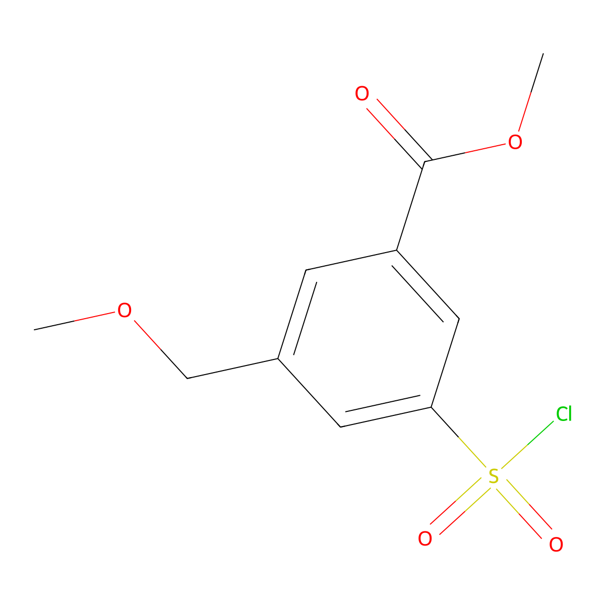 Methyl 3-(chlorosulfonyl)-5-(methoxymethyl)benzoate molecular structure, CAS 1154149-63-9