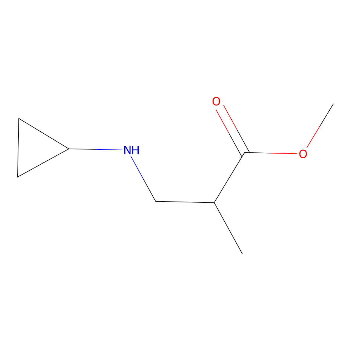 Methyl 3-(cyclopropylamino)-2-methylpropanoate molecular structure, CAS 1154152-89-2