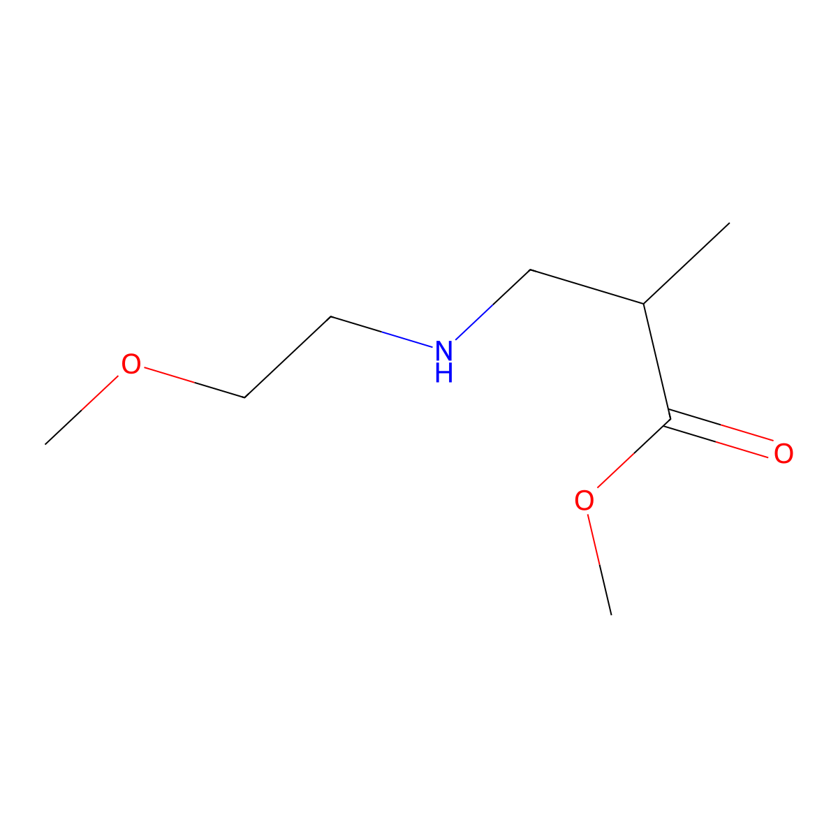 Methyl 3-[(2-methoxyethyl)amino]-2-methylpropanoate molecular structure, CAS 1154153-86-2