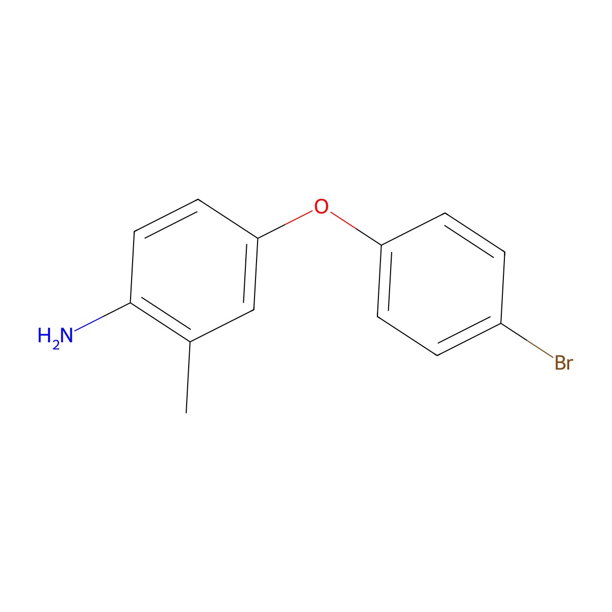 4-(4-Bromophenoxy)-2-methylaniline molecular structure, CAS 1154154-77-4