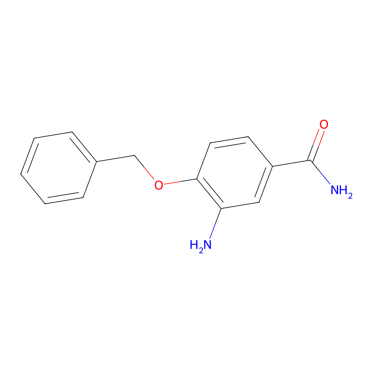 3-Amino-4-(benzyloxy)benzamide molecular structure, CAS 1154155-94-8
