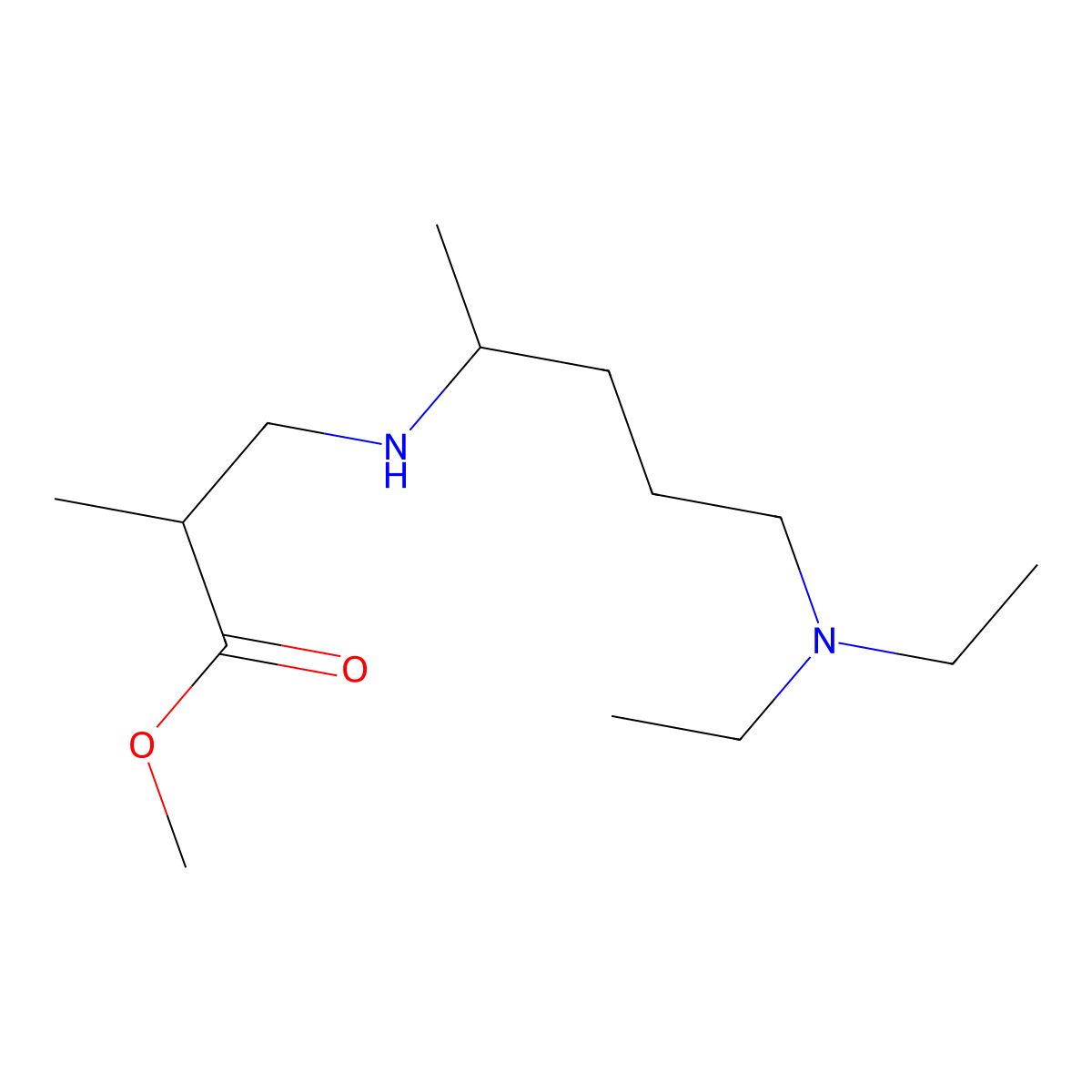 Methyl 3-{[5-(diethylamino)pentan-2-yl]amino}-2-methylpropanoate molecular structure, CAS 1154159-80-4