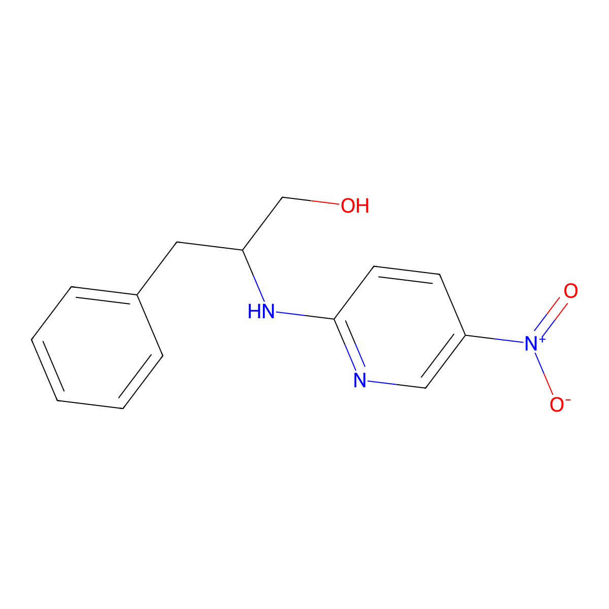 (2S)-2-[(5-Nitropyridin-2-yl)amino]-3-phenylpropan-1-ol molecular structure, CAS 115416-53-0