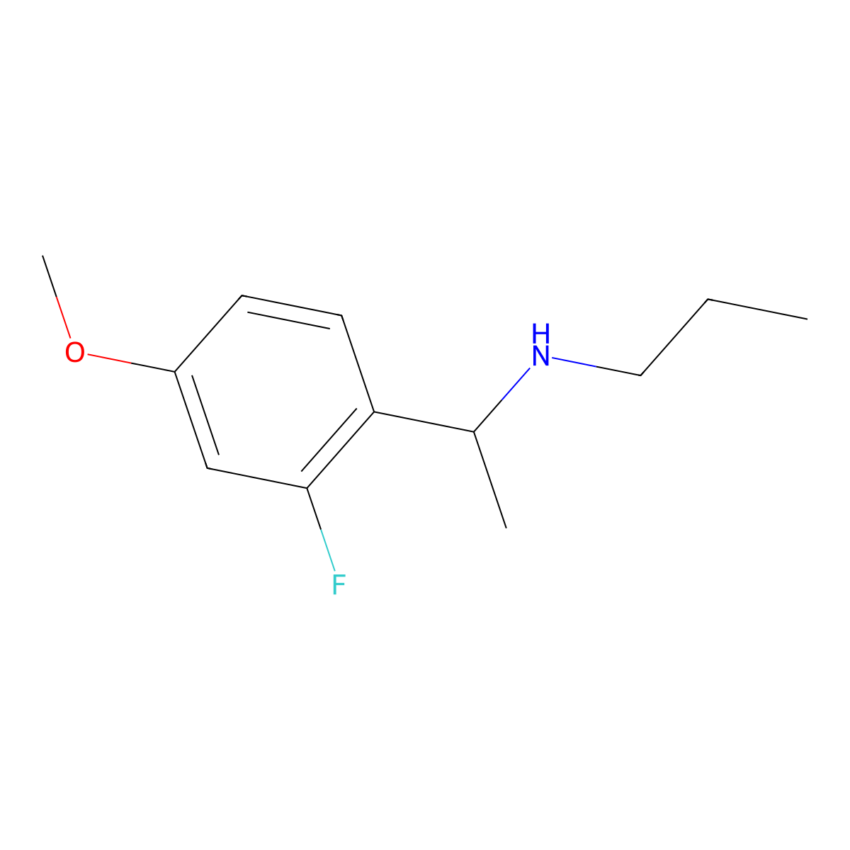 [1-(2-Fluoro-4-methoxyphenyl)ethyl](propyl)amine molecular structure, CAS 1154171-72-8