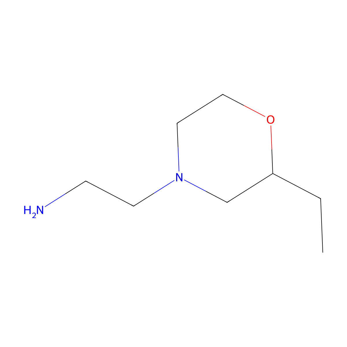 2-(2-Ethylmorpholin-4-yl)ethan-1-amine molecular structure, CAS 1154172-45-8