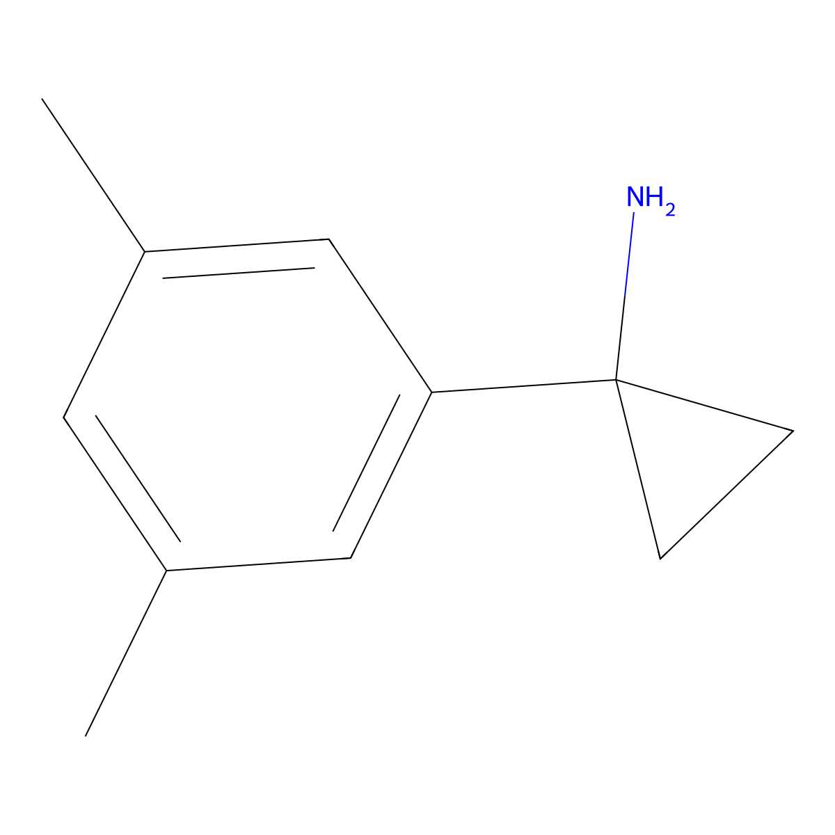 1-(3,5-Dimethylphenyl)cyclopropan-1-amine molecular structure, CAS 1154178-50-3