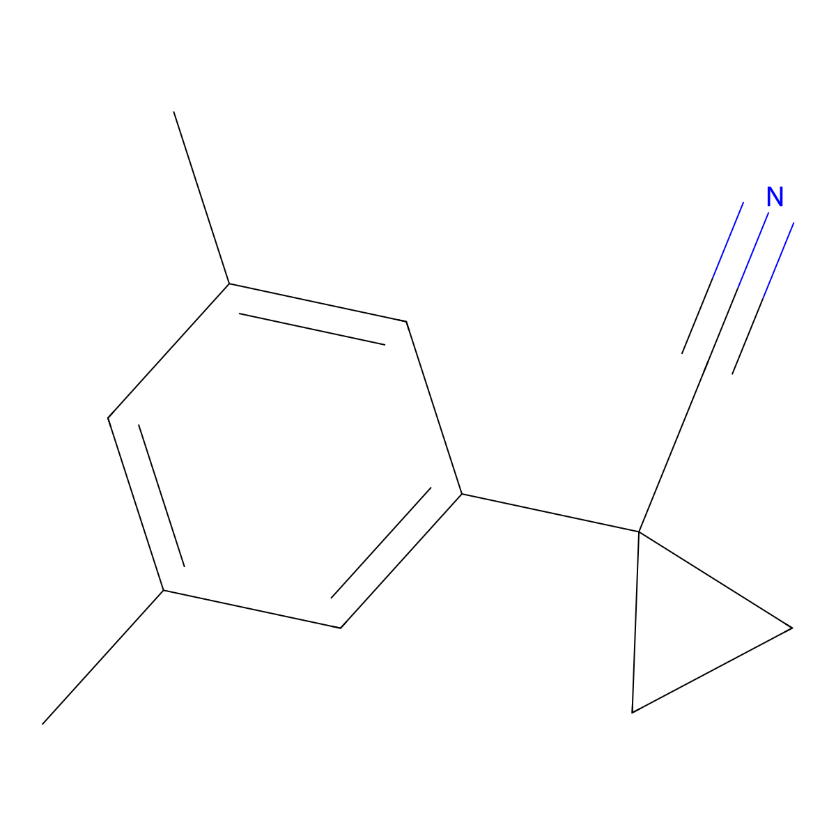 1-(3,5-Dimethylphenyl)cyclopropane-1-carbonitrile molecular structure, CAS 1154178-67-2