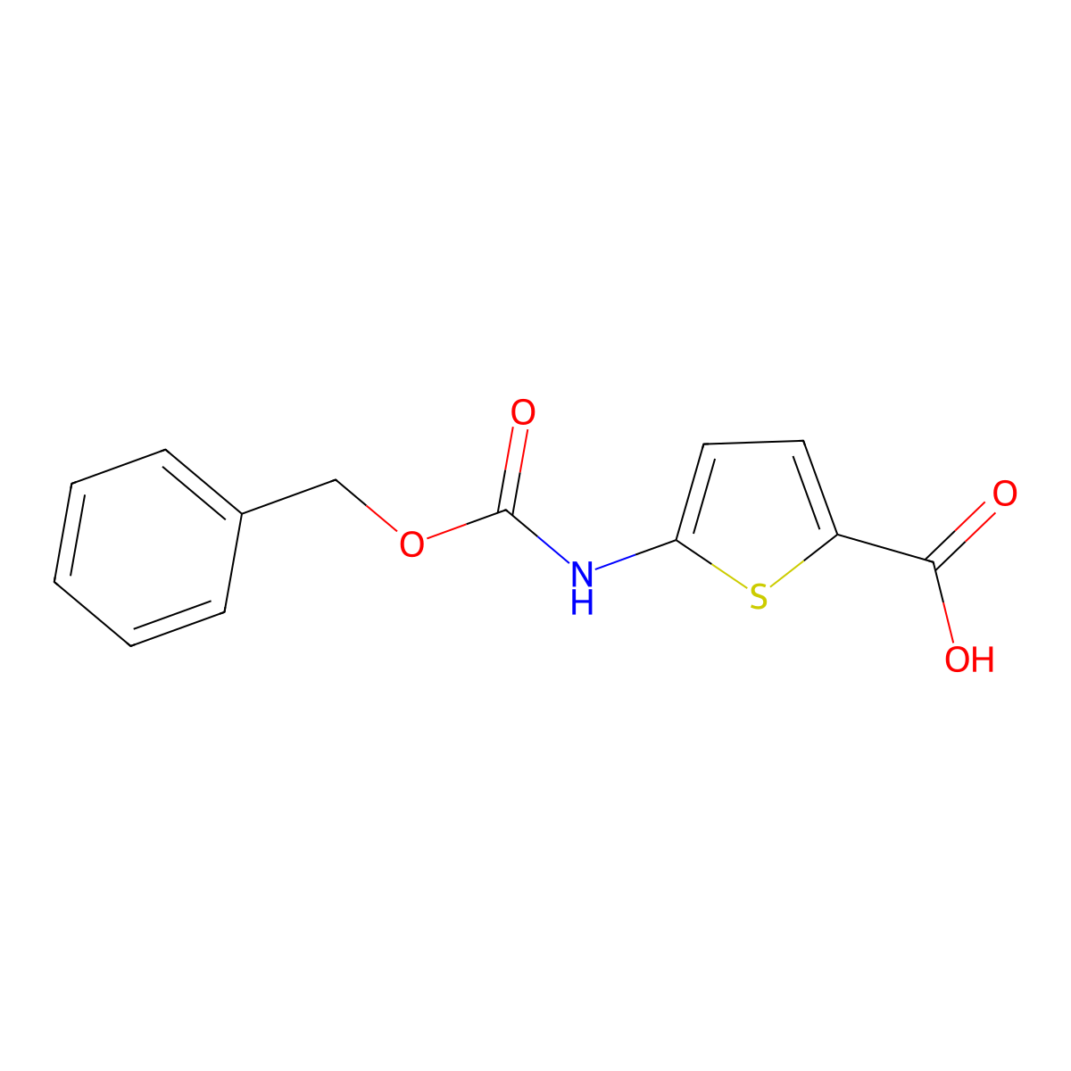5-{[(Benzyloxy)carbonyl]amino}thiophene-2-carboxylic acid molecular structure, CAS 1154184-67-4