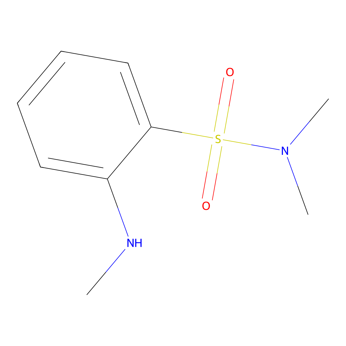 N,N-dimethyl-2-(methylamino)benzene-1-sulfonamide molecular structure, CAS 1154189-62-4