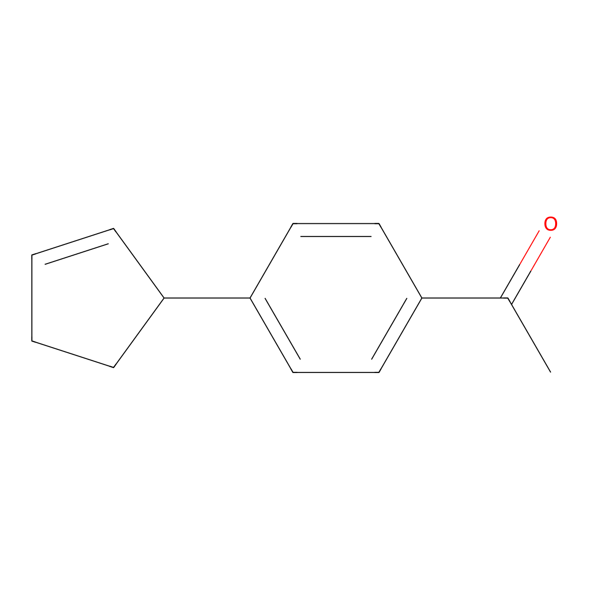 1-[4-(Cyclopent-2-en-1-yl)phenyl]ethan-1-one molecular structure, CAS 115419-31-3