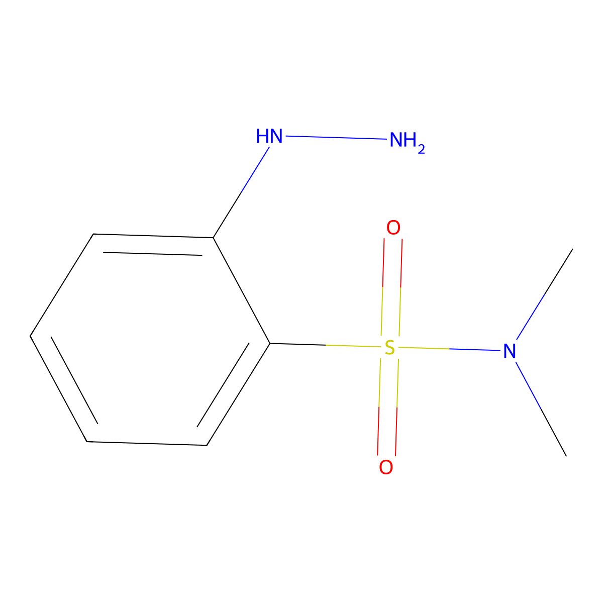2-hydrazinyl-N,N-dimethylbenzene-1-sulfonamide molecular structure, CAS 1154190-26-7