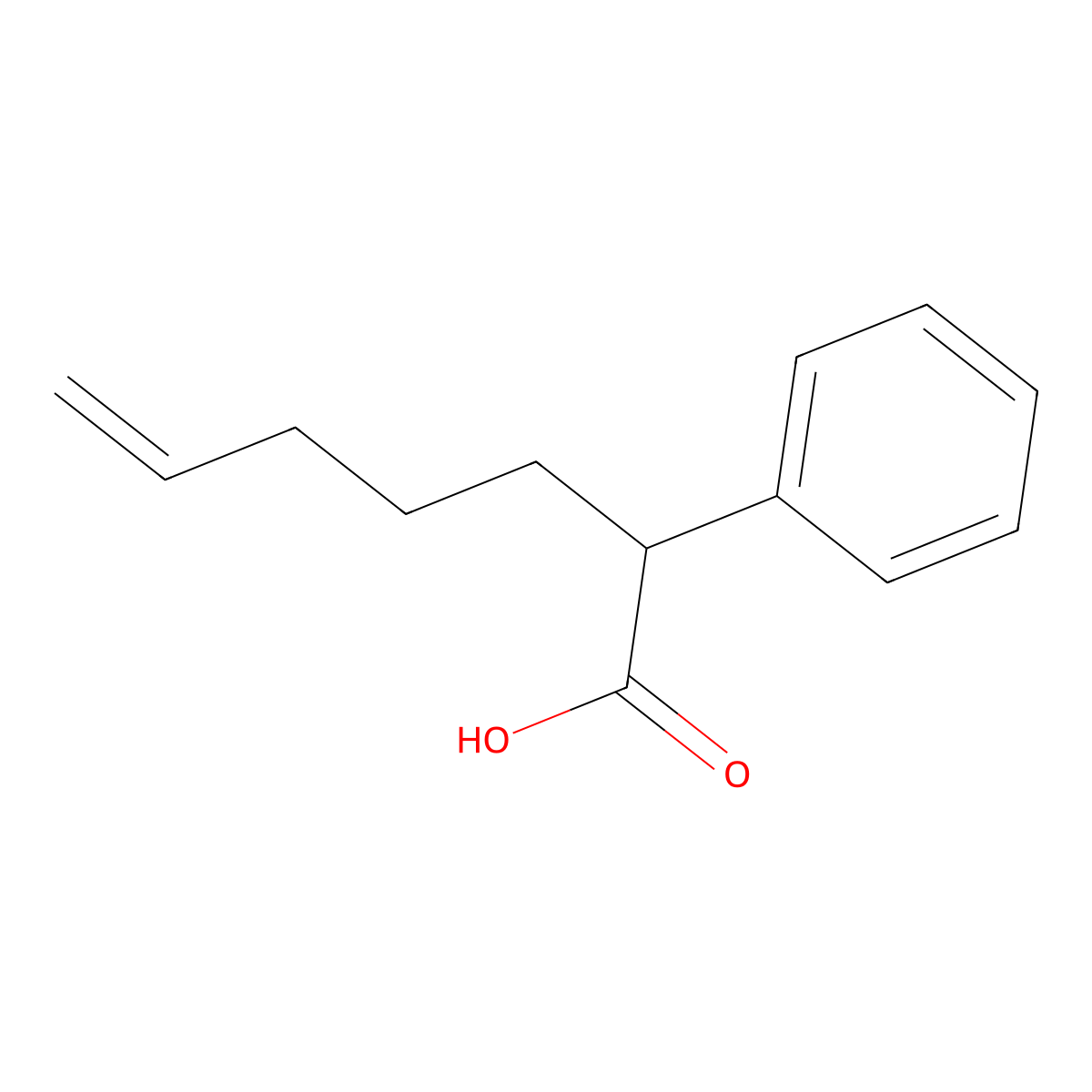 2-Phenylhept-6-enoic acid molecular structure, CAS 115420-26-3