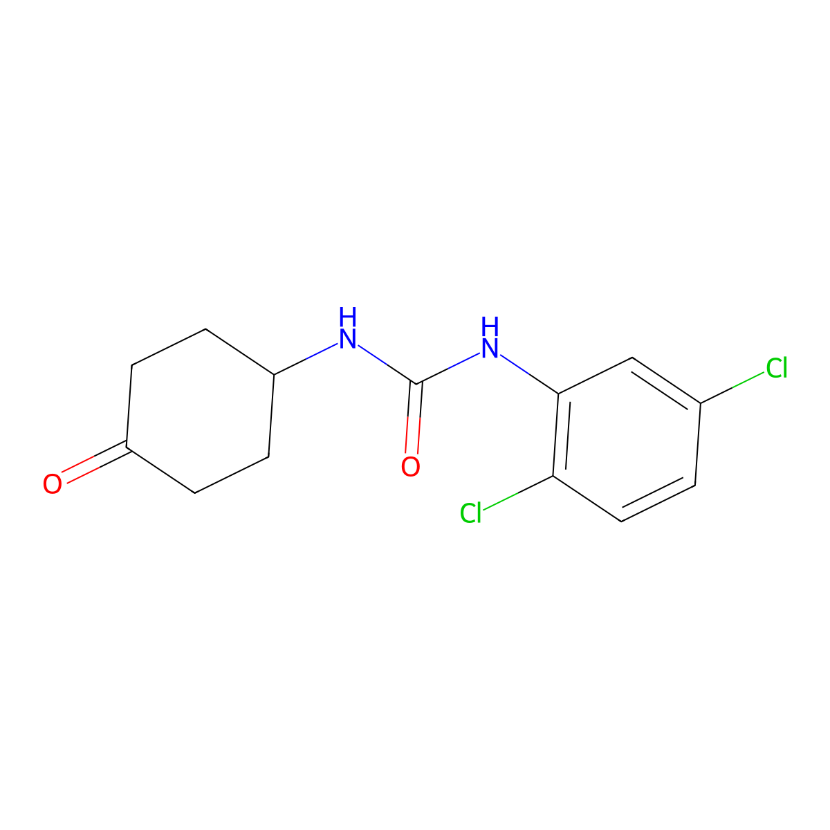 3-(2,5-Dichlorophenyl)-1-(4-oxocyclohexyl)urea molecular structure, CAS 1154206-77-5