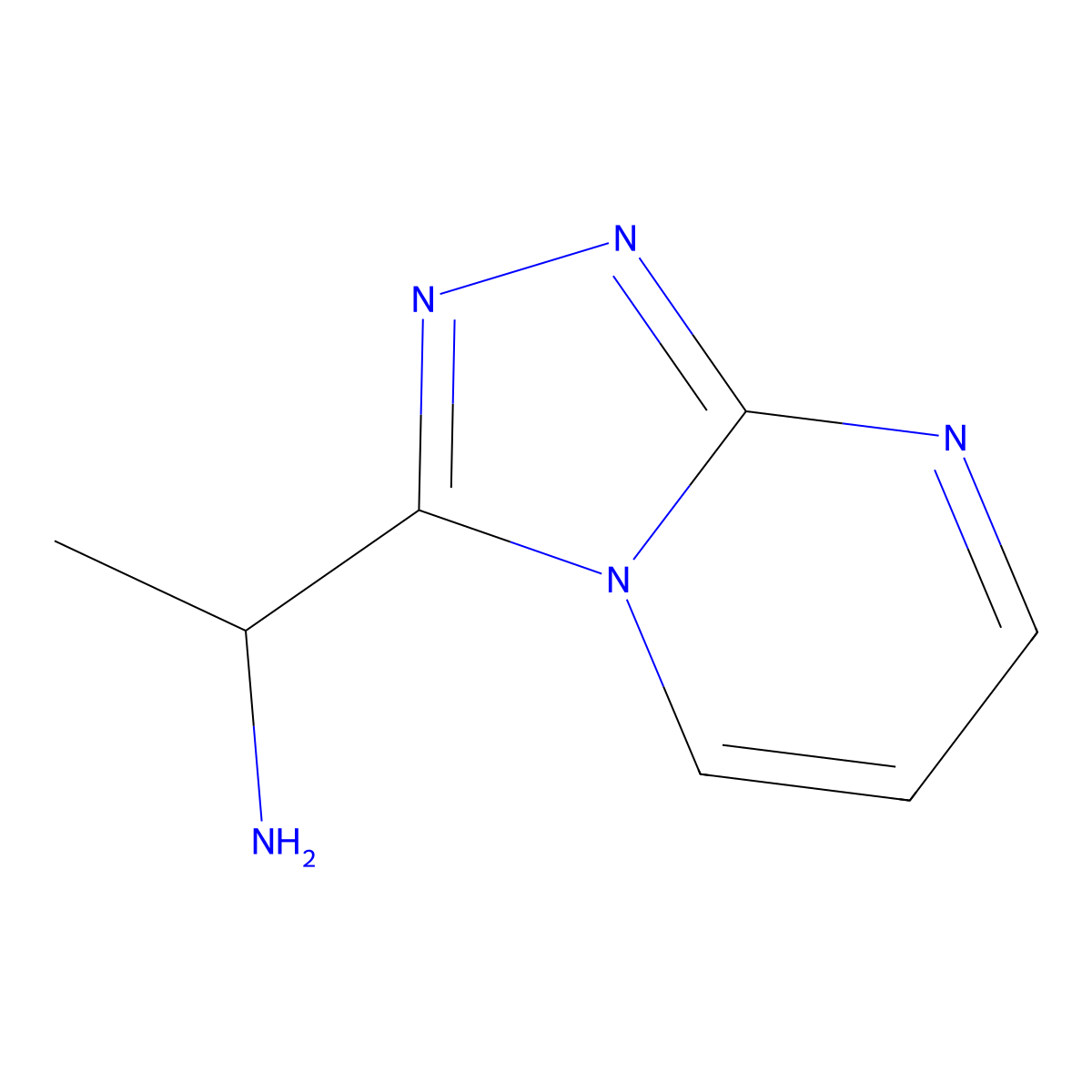 1-{[1,2,4]Triazolo[4,3-a]pyrimidin-3-yl}ethan-1-amine molecular structure, CAS 1154213-03-2
