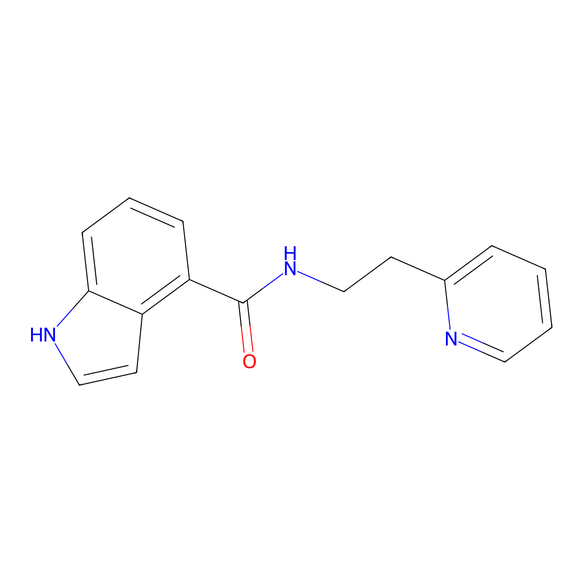 N-[2-(pyridin-2-yl)ethyl]-1H-indole-4-carboxamide molecular structure, CAS 1154218-48-0