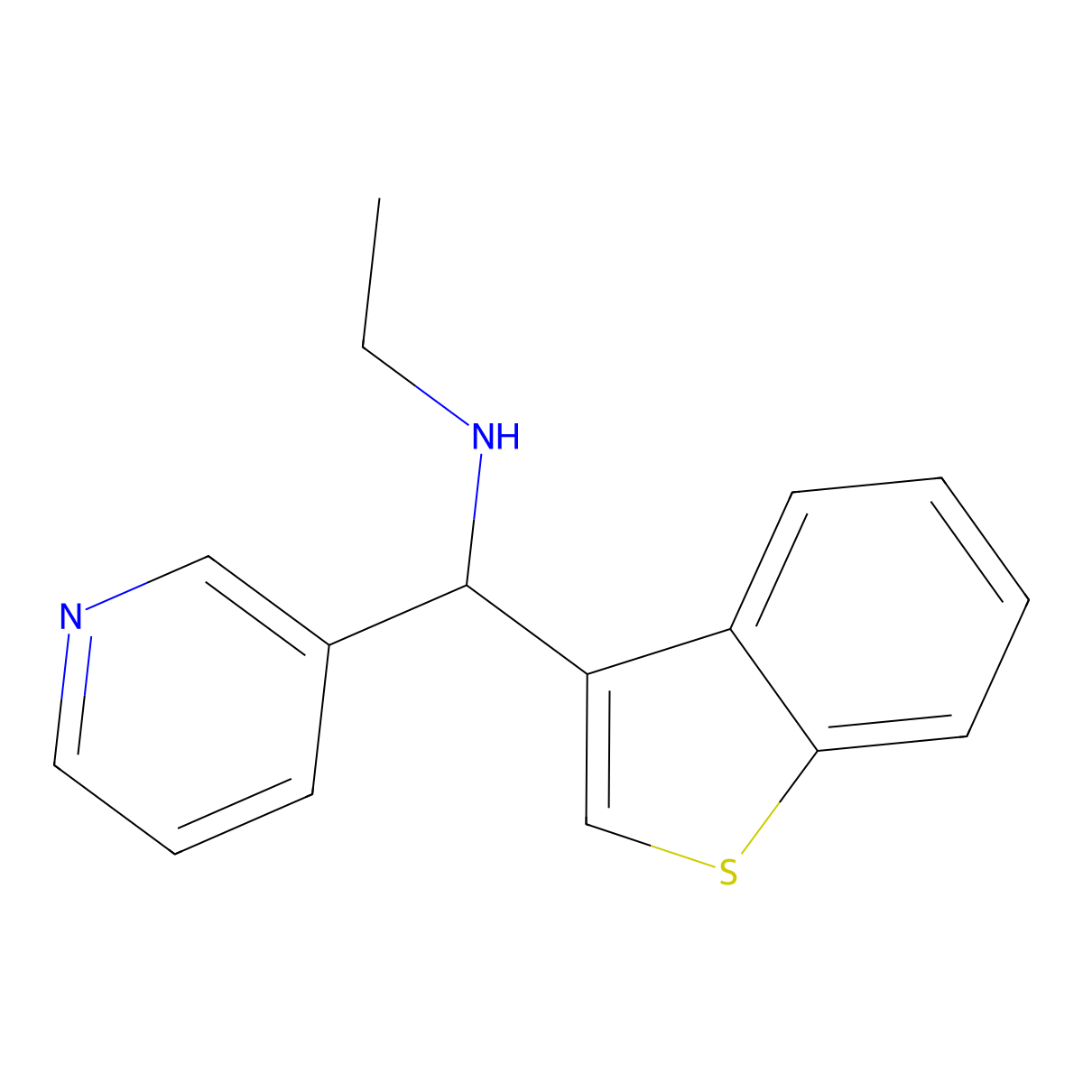 [1-Benzothiophen-3-yl(pyridin-3-yl)methyl](ethyl)amine molecular structure, CAS 1154227-93-6