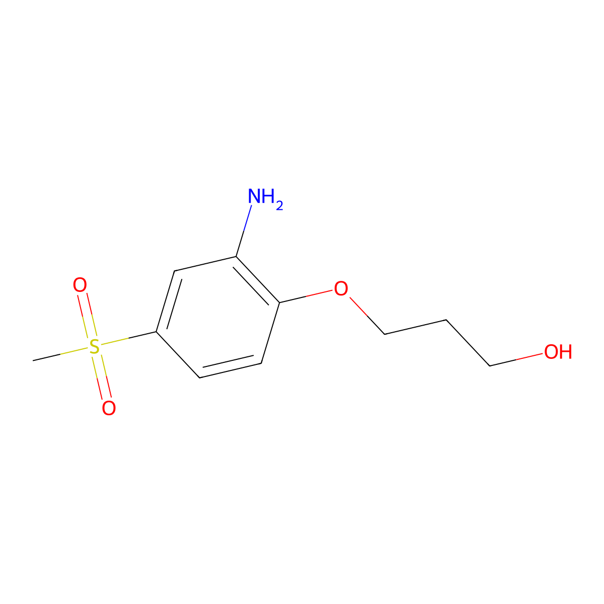 3-(2-Amino-4-methanesulfonylphenoxy)propan-1-ol molecular structure, CAS 1154235-29-6