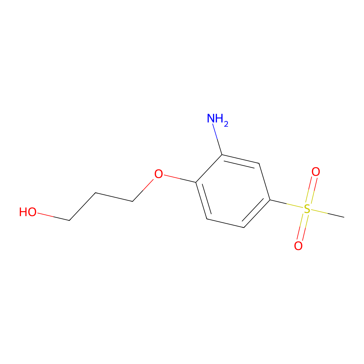 3-(2-Amino-4-methanesulfonylphenoxy)propan-1-ol molecular structure, CAS 1154235-29-6