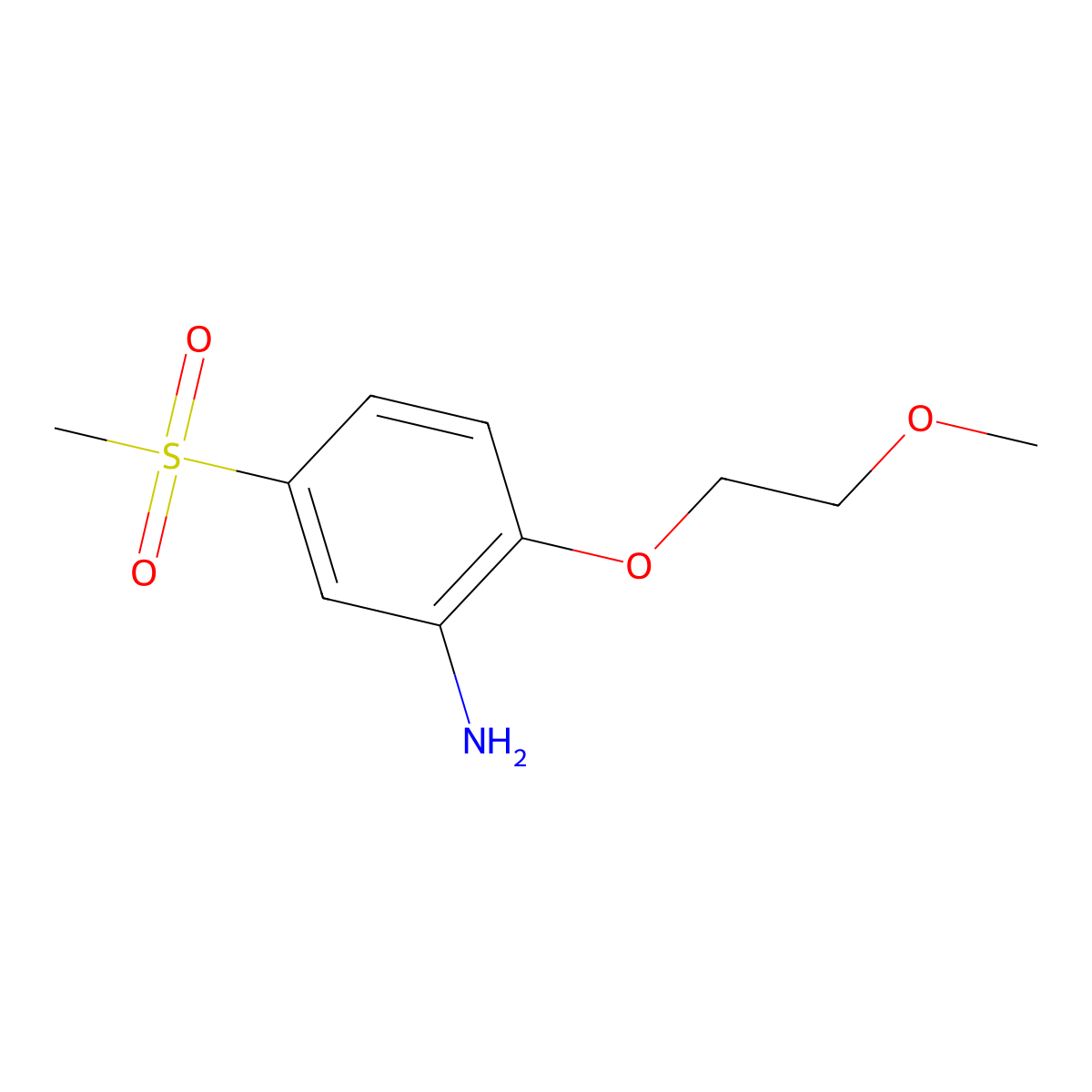 5-Methanesulfonyl-2-(2-methoxyethoxy)aniline molecular structure, CAS 1154235-68-3