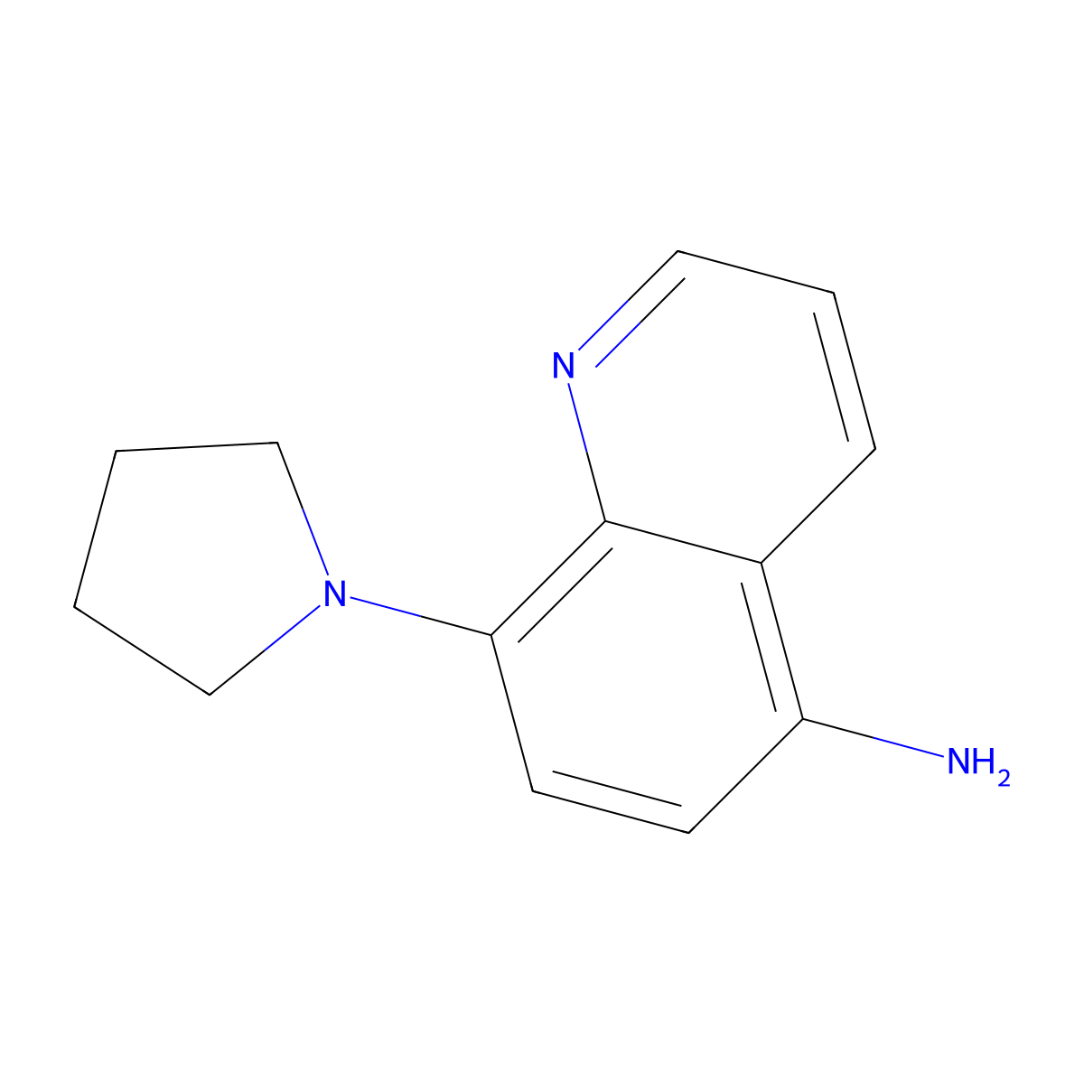 8-(1-Pyrrolidinyl)-5-quinolinamine molecular structure, CAS 1154236-13-1