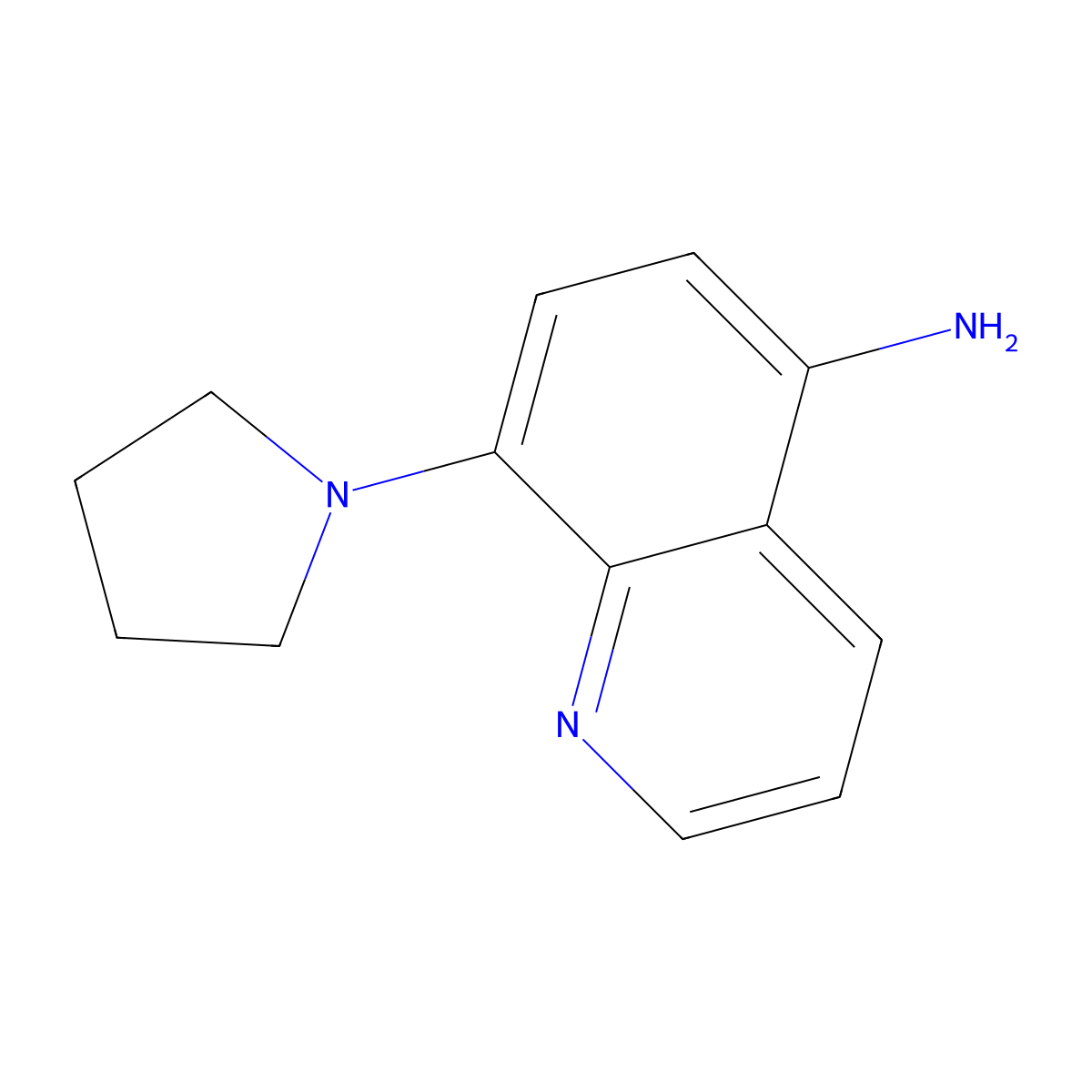 8-(1-Pyrrolidinyl)-5-quinolinamine molecular structure, CAS 1154236-13-1