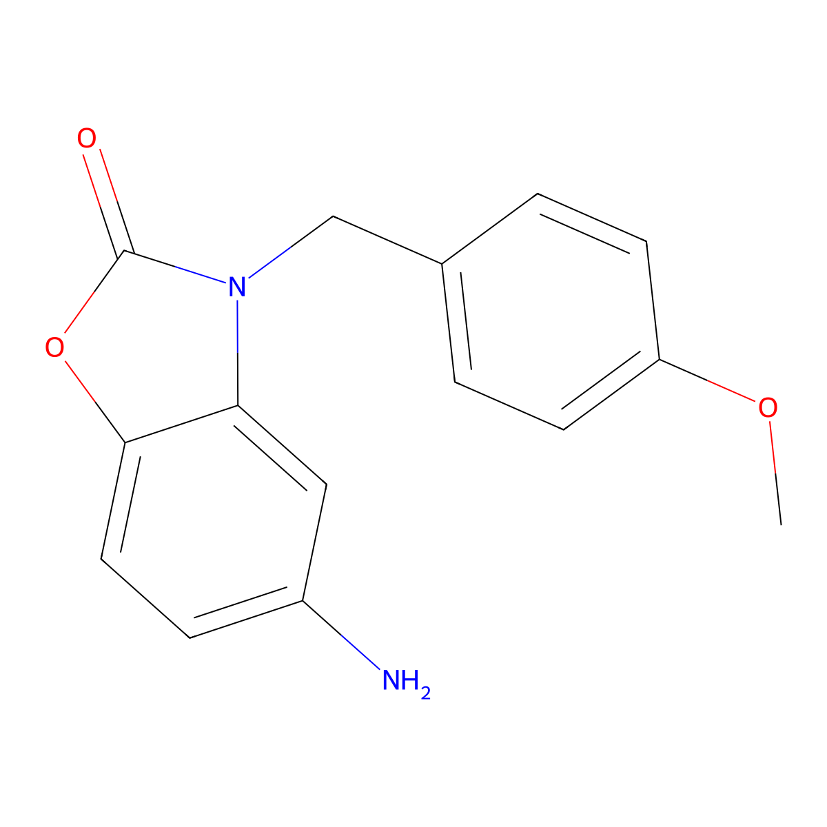 5-Amino-3-[(4-methoxyphenyl)methyl]-1,3-benzoxazol-2-one molecular structure, CAS 1154237-27-0