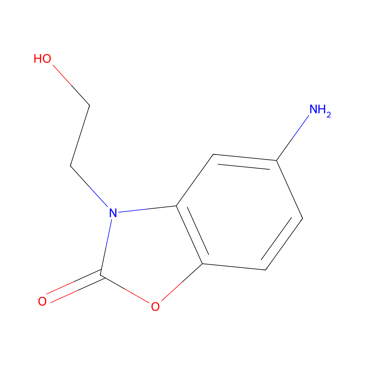 5-Amino-3-(2-hydroxyethyl)-2,3-dihydro-1,3-benzoxazol-2-one molecular structure, CAS 1154237-52-1