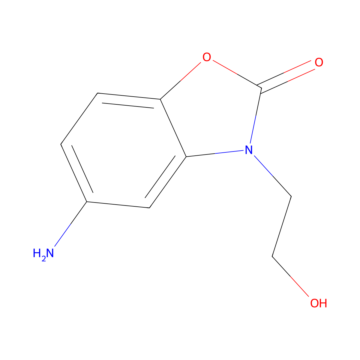 5-Amino-3-(2-hydroxyethyl)-2,3-dihydro-1,3-benzoxazol-2-one molecular structure, CAS 1154237-52-1