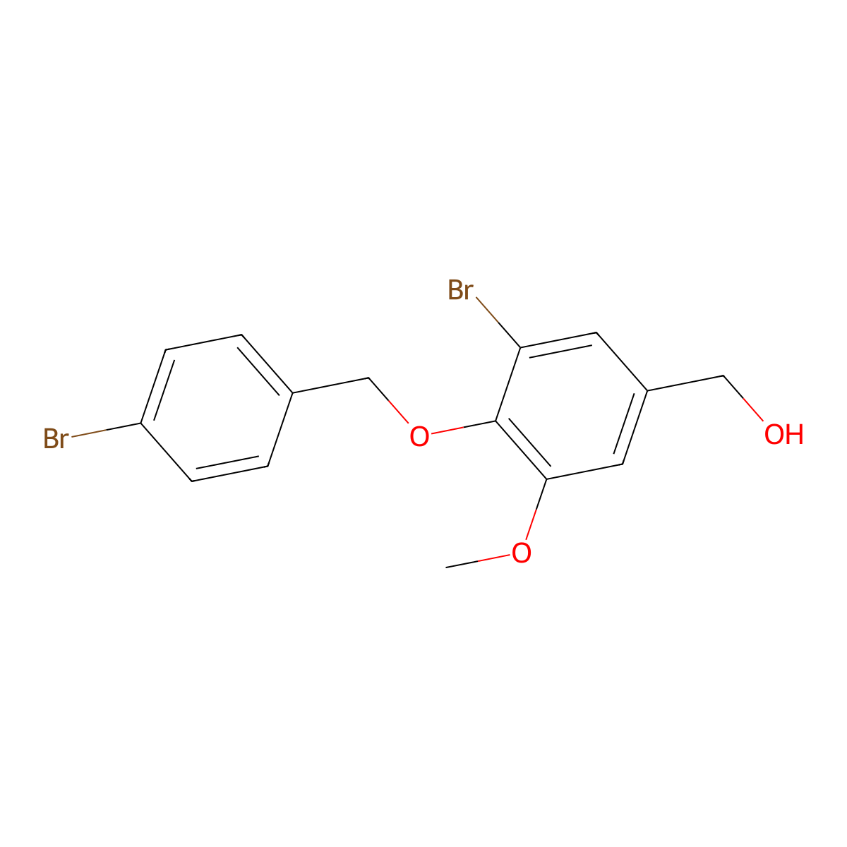 {3-Bromo-4-[(4-bromobenzyl)oxy]-5-methoxyphenyl}methanol molecular structure, CAS 1154247-36-5
