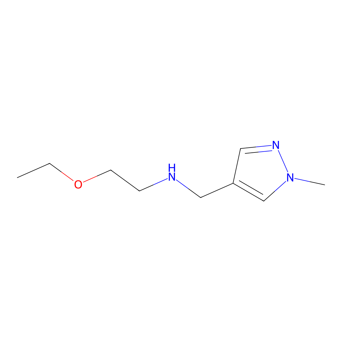 (2-Ethoxyethyl)[(1-methyl-1H-pyrazol-4-yl)methyl]amine molecular structure, CAS 1154249-37-2