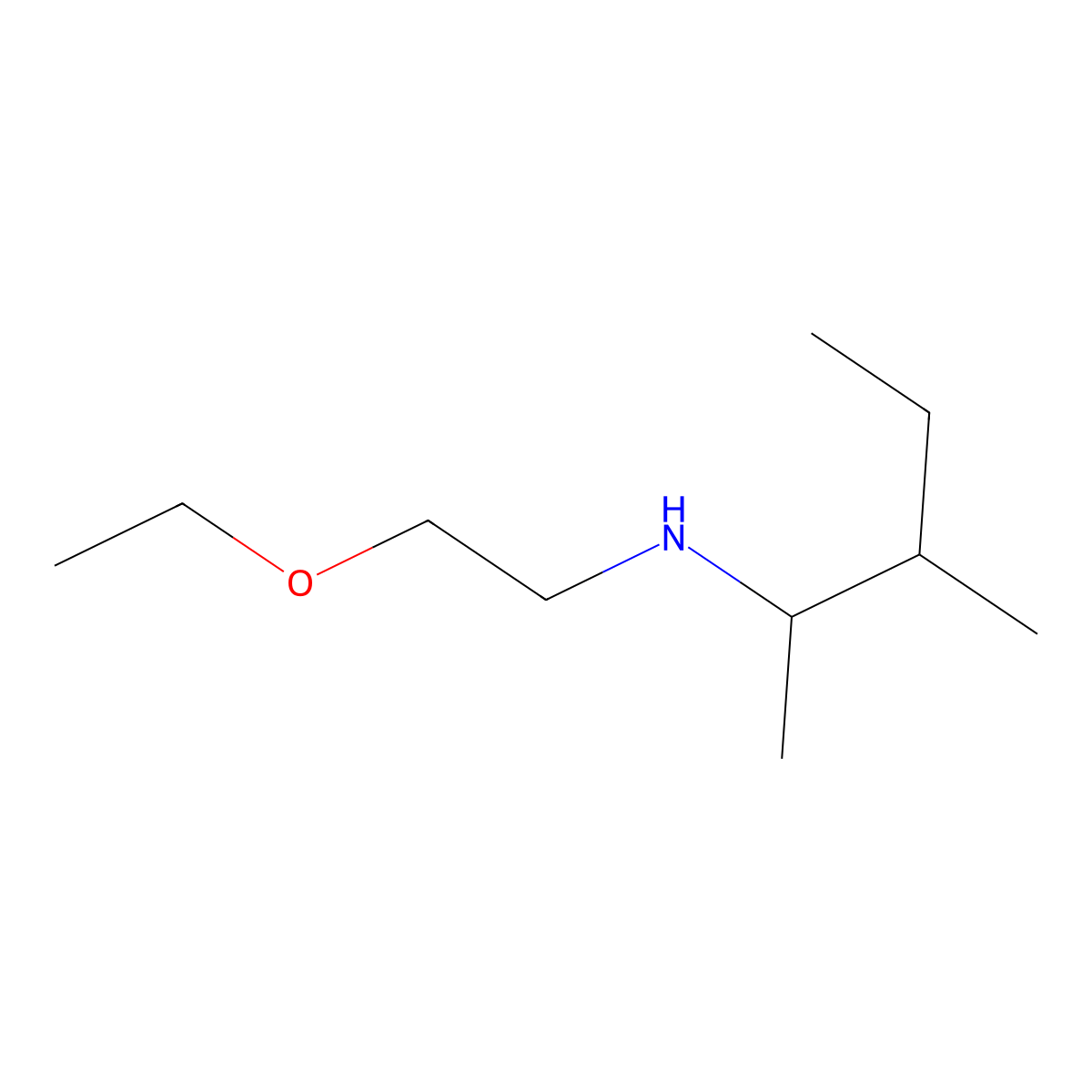 (2-Ethoxyethyl)(3-methylpentan-2-yl)amine molecular structure, CAS 1154251-23-6