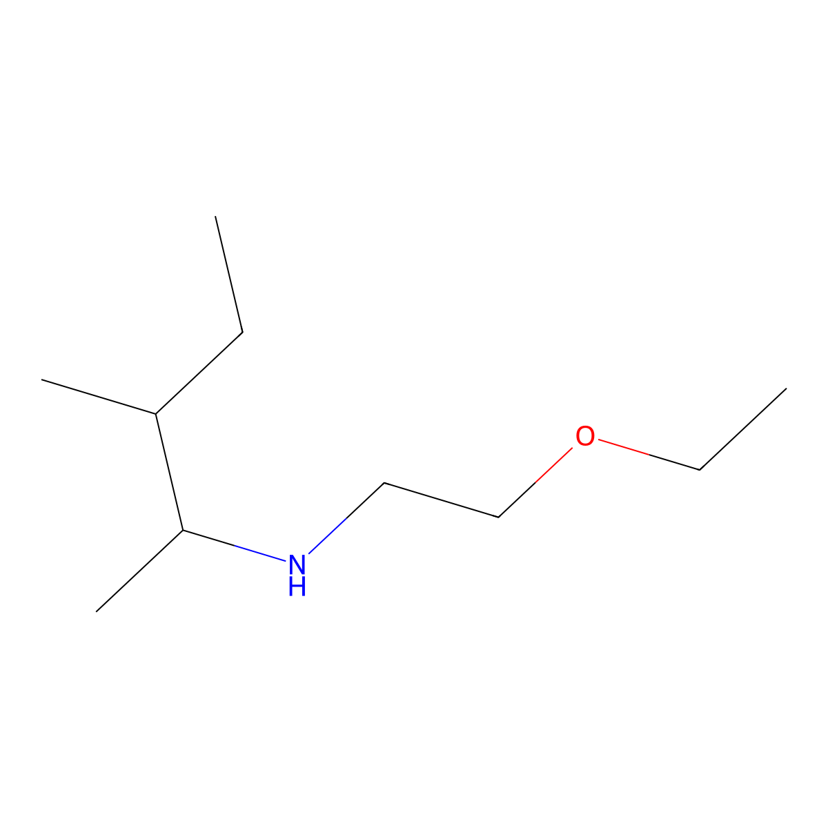 (2-Ethoxyethyl)(3-methylpentan-2-yl)amine molecular structure, CAS 1154251-23-6